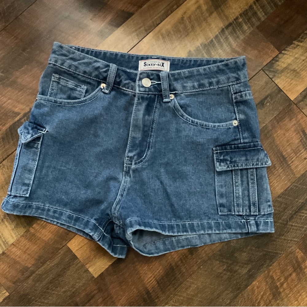 Vintage Y2K Cargo Jean Shorts 5